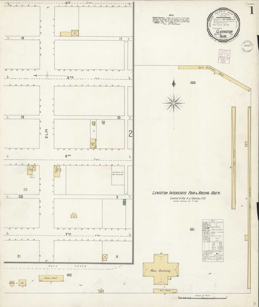 Clarkston Washington 1901 - Fire Insurance Index - Old Map Reprint Clarkston Washington 1901 - Fire Insurance Index - Old Map Reprint