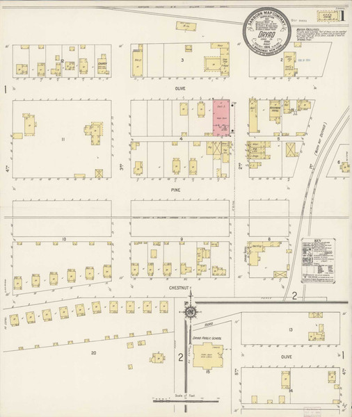 Dryad Washington 1914 - Fire Insurance Index - Old Map Reprint Dryad Washington 1914 - Fire Insurance Index - Old Map Reprint