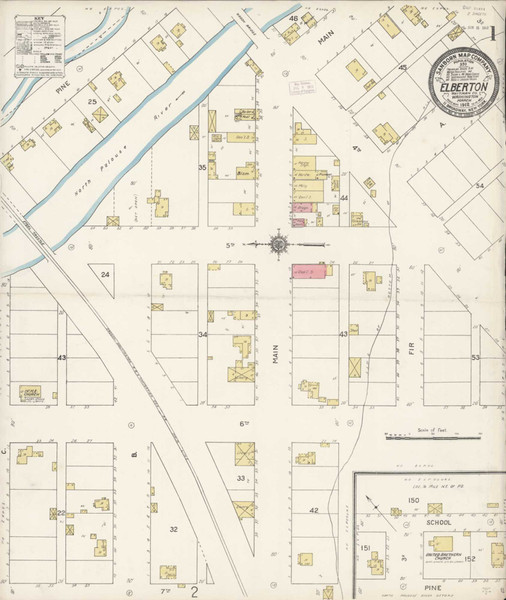 Elberton Washington 1912 - Fire Insurance Index - Old Map Reprint Elberton Washington 1912 - Fire Insurance Index - Old Map Reprint