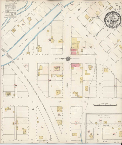 Elberton Washington 1929 - Fire Insurance Index - Old Map Reprint Elberton Washington 1929 - Fire Insurance Index - Old Map Reprint