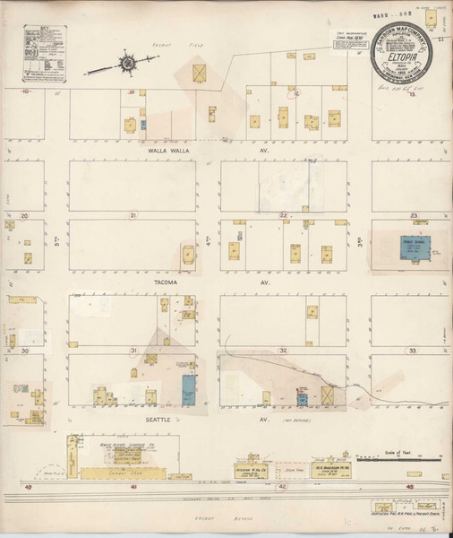 Eltopia Washington 1930 - Fire Insurance Index - Old Map Reprint Eltopia Washington 1930 - Fire Insurance Index - Old Map Reprint