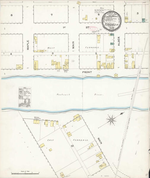 Ferndale Washington 1892 - Fire Insurance Index - Old Map Reprint Ferndale Washington 1892 - Fire Insurance Index - Old Map Reprint