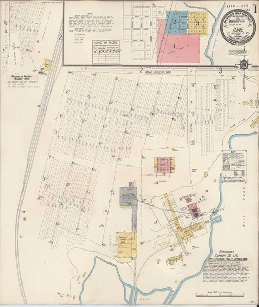 Ione Washington 1932 - Fire Insurance Index - Old Map Reprint Ione Washington 1932 - Fire Insurance Index - Old Map Reprint