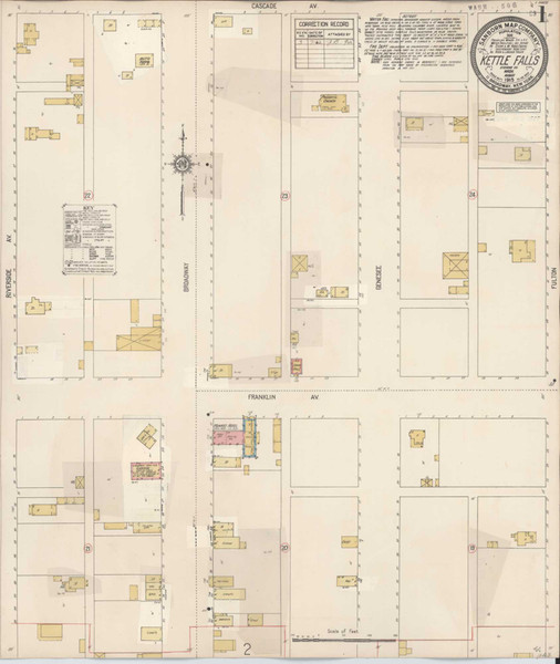 Kettle Falls Washington 1932 - Fire Insurance Index - Old Map Reprint Kettle Falls Washington 1932 - Fire Insurance Index - Old Map Reprint
