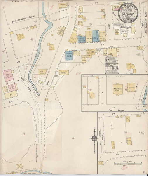 La Center Washington 1930 - Fire Insurance Index - Old Map Reprint La Center Washington 1930 - Fire Insurance Index - Old Map Reprint