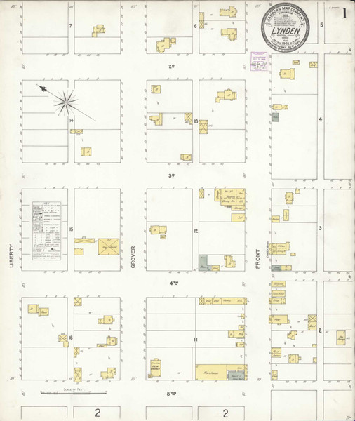 Lynden Washington 1903 - Fire Insurance Index - Old Map Reprint Lynden Washington 1903 - Fire Insurance Index - Old Map Reprint