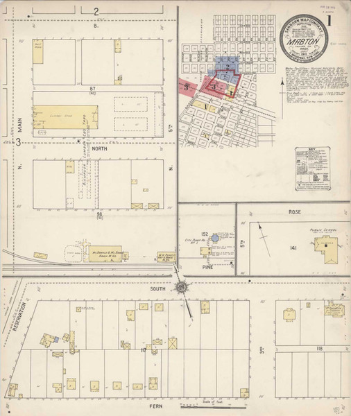 Mabton Washington 1910 - Fire Insurance Index - Old Map Reprint Mabton Washington 1910 - Fire Insurance Index - Old Map Reprint