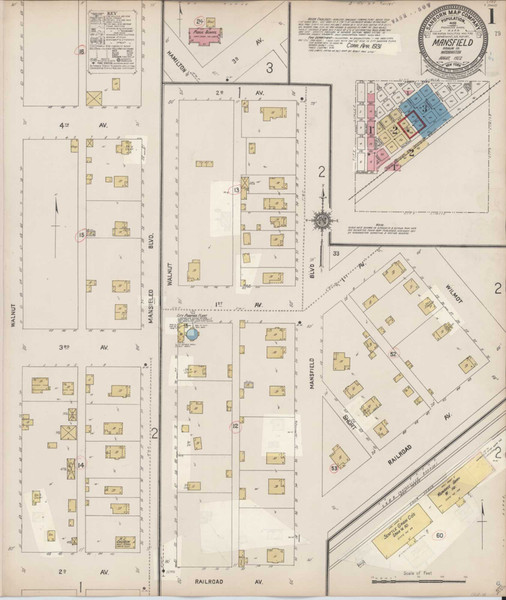 Mansfield Washington 1931 - Fire Insurance Index - Old Map Reprint Mansfield Washington 1931 - Fire Insurance Index - Old Map Reprint