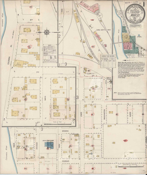 Marcus Washington 1932 - Fire Insurance Index - Old Map Reprint Marcus Washington 1932 - Fire Insurance Index - Old Map Reprint
