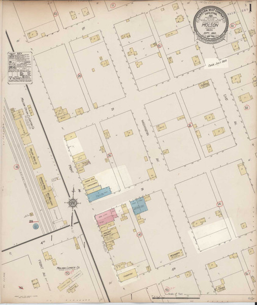 Molson Washington 1929 - Fire Insurance Index - Old Map Reprint