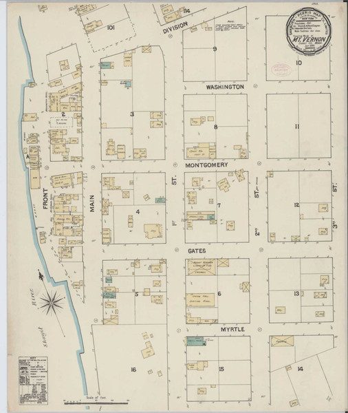 Mount Vernon Washington 1890 - Fire Insurance Index - Old Map Reprint