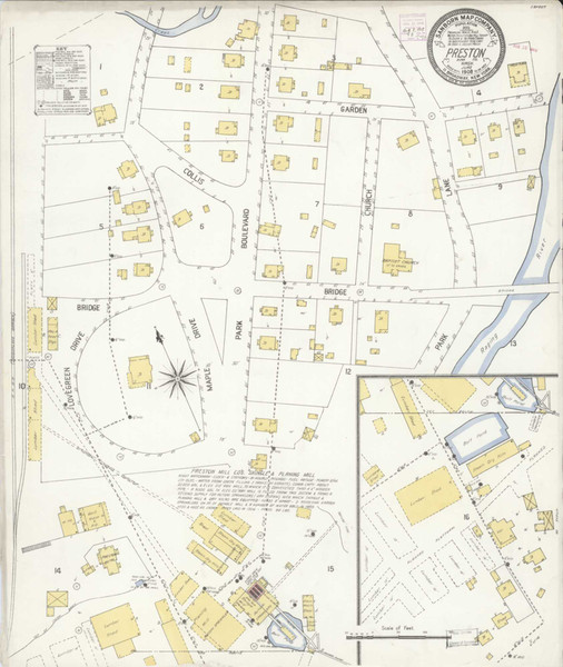Preston Washington 1908 - Fire Insurance Index - Old Map Reprint Preston Washington 1908 - Fire Insurance Index - Old Map Reprint