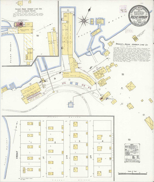 Roche Harbor Washington 1909 - Fire Insurance Index - Old Map Reprint