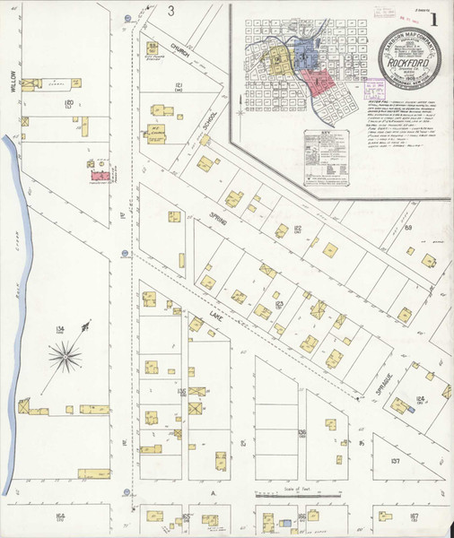 Rockford Washington 1908 - Fire Insurance Index - Old Map Reprint Rockford Washington 1908 - Fire Insurance Index - Old Map Reprint