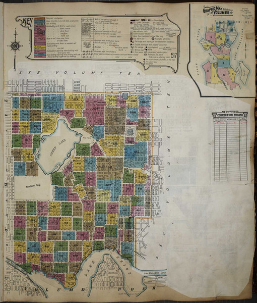 Seattle Washington 1950 V6 - Fire Insurance Index - Old Map Reprint Seattle Washington 1950 V6 - Fire Insurance Index - Old Map Reprint