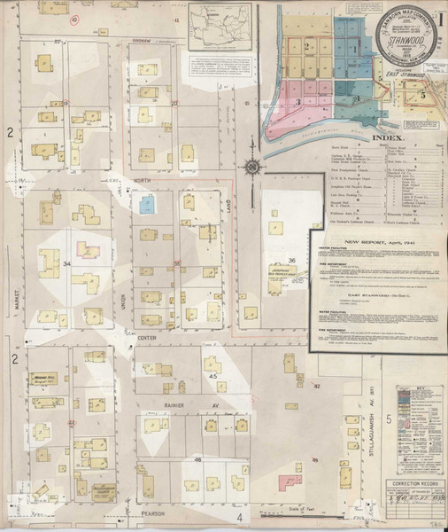 Stanwood Washington 1953 - Fire Insurance Index - Old Map Reprint Stanwood Washington 1953 - Fire Insurance Index - Old Map Reprint