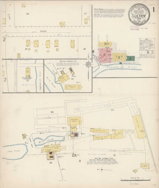 Sultan Washington 1913 - Fire Insurance Index - Old Map Reprint Sultan Washington 1913 - Fire Insurance Index - Old Map Reprint