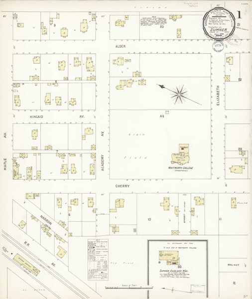 Sumner Washington 1899 - Fire Insurance Index - Old Map Reprint Sumner Washington 1899 - Fire Insurance Index - Old Map Reprint