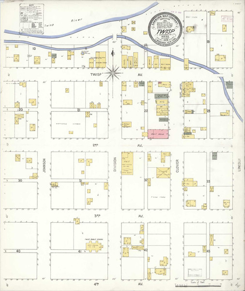 Twisp Washington 1909 - Fire Insurance Index - Old Map Reprint