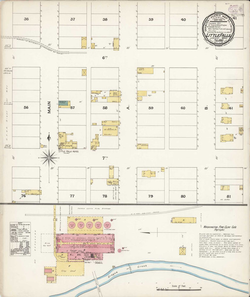 Vader - Little Falls Washington 1893 - Fire Insurance Index - Old Map Reprint Vader - Little Falls Washington 1893 - Fire Insurance Index - Old Map Reprint