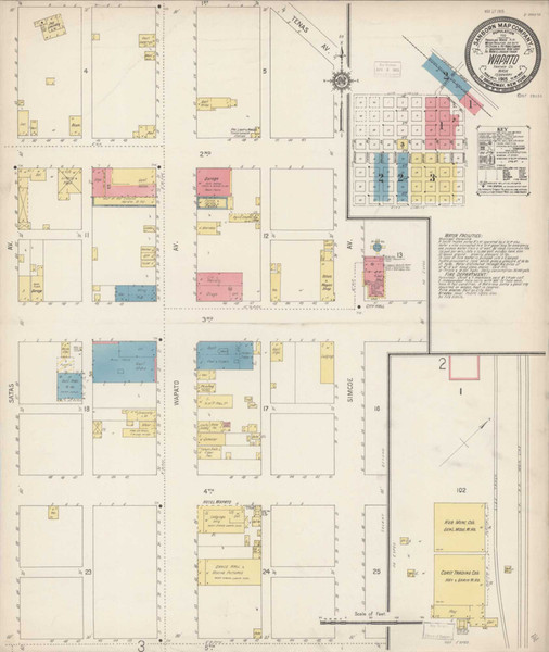 Wapato Washington 1915 - Fire Insurance Index - Old Map Reprint Wapato Washington 1915 - Fire Insurance Index - Old Map Reprint