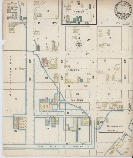 Whatcom Washington 1885 - Fire Insurance Index - Old Map Reprint