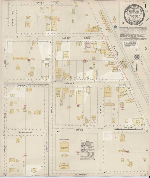 Yacolt Washington 1930 - Fire Insurance Index - Old Map Reprint Yacolt Washington 1930 - Fire Insurance Index - Old Map Reprint