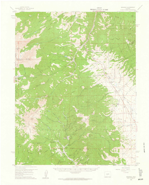 Bonanza, Colorado 1959 (1961) USGS Old Topo Map Reprint 15x15 CO Quad 402326