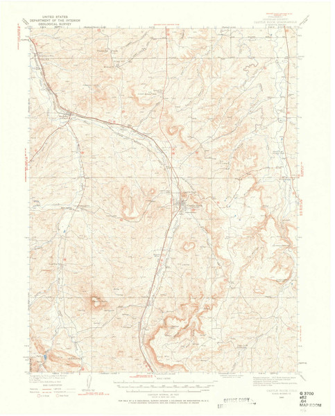 Castle Rock, Colorado 1940 (1958) USGS Old Topo Map Reprint 15x15 CO Quad 402234
