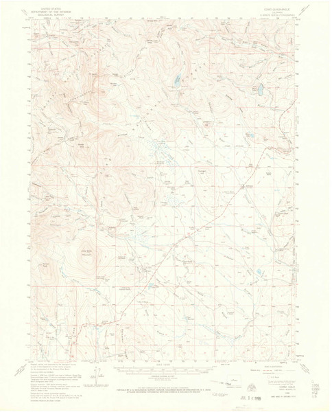 Como, Colorado 1958 (1969) USGS Old Topo Map Reprint 15x15 CO Quad 402260
