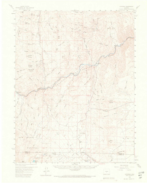 Cotopaxi, Colorado 1959 (1968) USGS Old Topo Map Reprint 15x15 CO Quad 402268