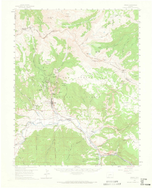 Creede, Colorado 1959 (1965) USGS Old Topo Map Reprint 15x15 CO Quad 402278