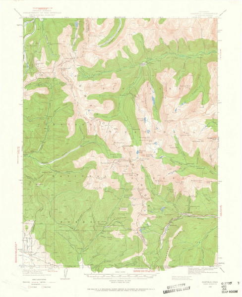 Garfield, Colorado 1940 (1963) USGS Old Topo Map Reprint 15x15 CO Quad 402795