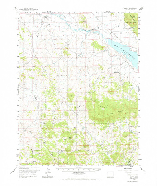 Guffey, Colorado 1959 (1972) USGS Old Topo Map Reprint 15x15 CO Quad 233184