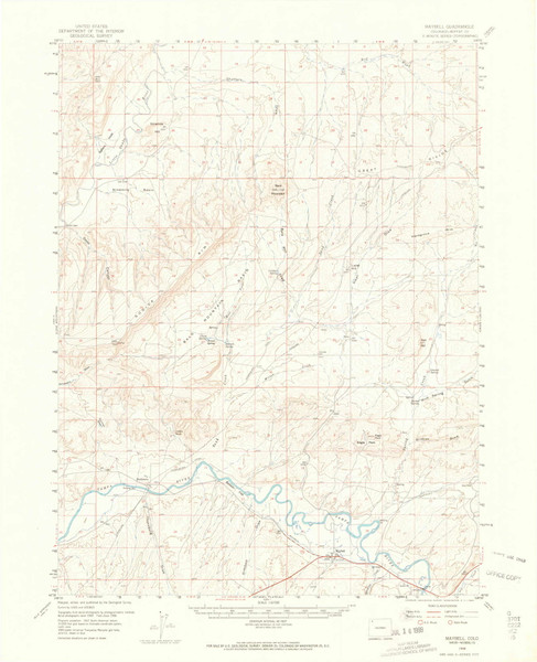 Maybell, Colorado 1958 (1964) USGS Old Topo Map Reprint 15x15 CO Quad 402787