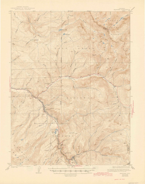 Minturn, Colorado 1934 (1944) USGS Old Topo Map Reprint 15x15 CO Quad 402692