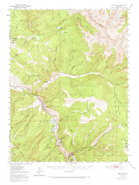 Minturn, Colorado 1950 (1966) USGS Old Topo Map Reprint 15x15 CO Quad 233784
