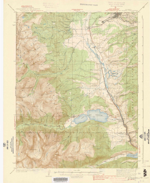 Mount Elbert, Colorado 1939 (1939) USGS Old Topo Map Reprint 15x15 CO Quad 402720