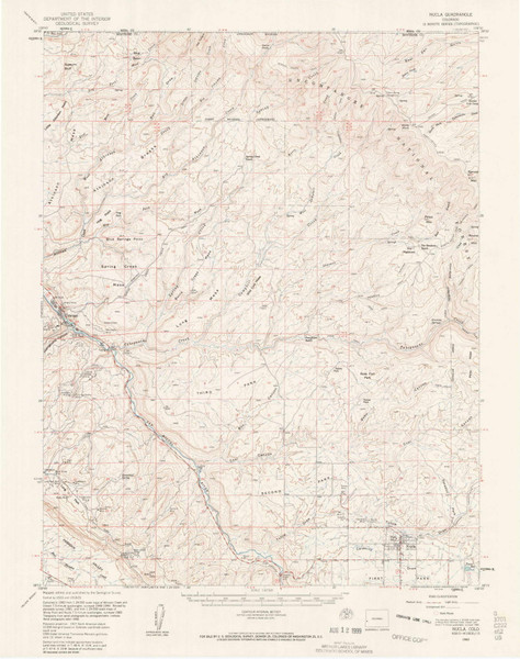 Nucla, Colorado 1960 (1961) USGS Old Topo Map Reprint 15x15 CO Quad 402649