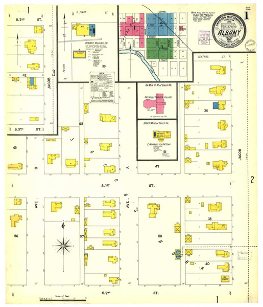 Albany Texas 1902 - Fire Insurance Index - Old Map Reprint Albany Texas 1902 - Fire Insurance Index - Old Map Reprint