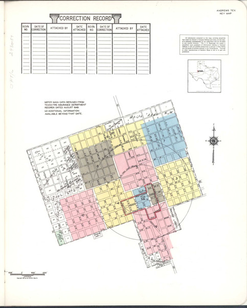 Andrews Texas 1954 - Fire Insurance Index - Old Map Reprint Andrews Texas 1954 - Fire Insurance Index - Old Map Reprint