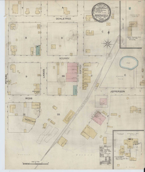 Daingerfield Texas 1892 - Fire Insurance Index - Old Map Reprint Daingerfield Texas 1892 - Fire Insurance Index - Old Map Reprint