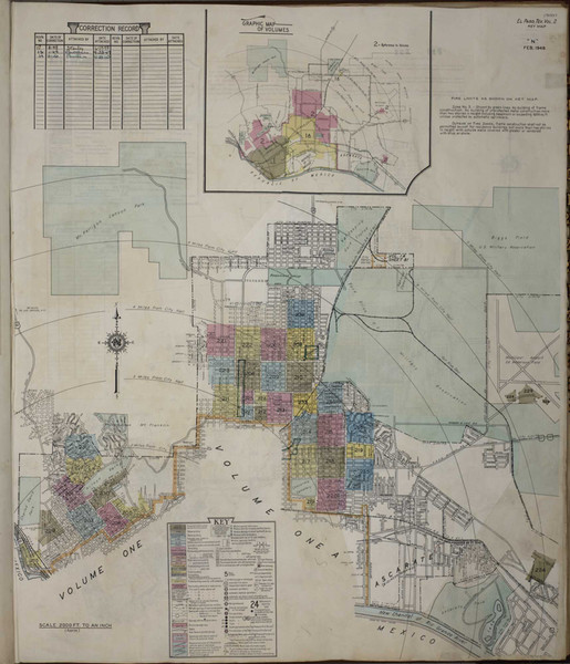 El Paso Texas 1950 V2 - Fire Insurance Index - Old Map Reprint El Paso Texas 1950 V2 - Fire Insurance Index - Old Map Reprint