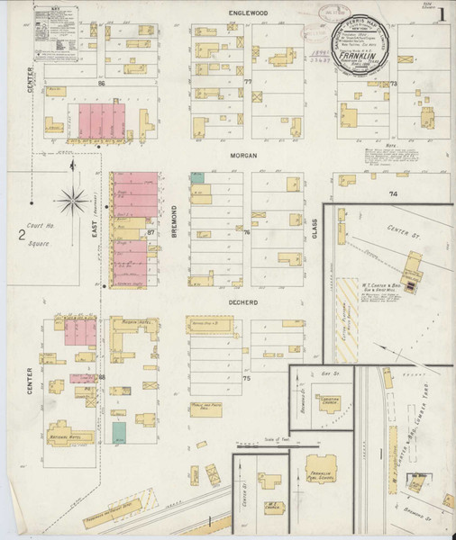 Franklin Texas 1899 - Fire Insurance Index - Old Map Reprint