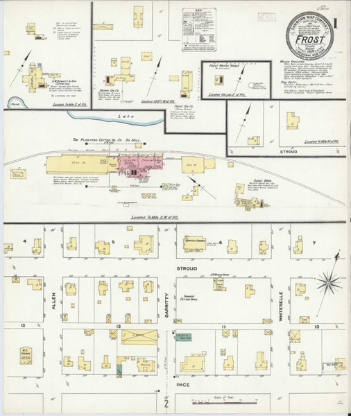 Frost Texas 1909 - Fire Insurance Index - Old Map Reprint Frost Texas 1909 - Fire Insurance Index - Old Map Reprint