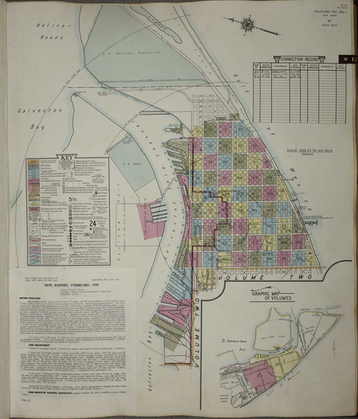 Galveston Texas 1950 V1 - Fire Insurance Index - Old Map Reprint Galveston Texas 1950 V1 - Fire Insurance Index - Old Map Reprint