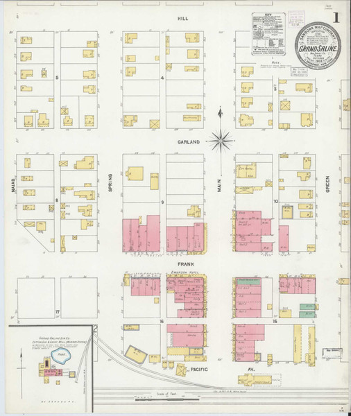 Grand Saline Texas 1904 - Fire Insurance Index - Old Map Reprint Grand Saline Texas 1904 - Fire Insurance Index - Old Map Reprint