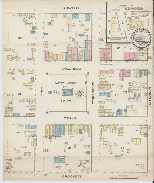 La Grange Texas 1885 - Fire Insurance Index - Old Map Reprint La Grange Texas 1885 - Fire Insurance Index - Old Map Reprint