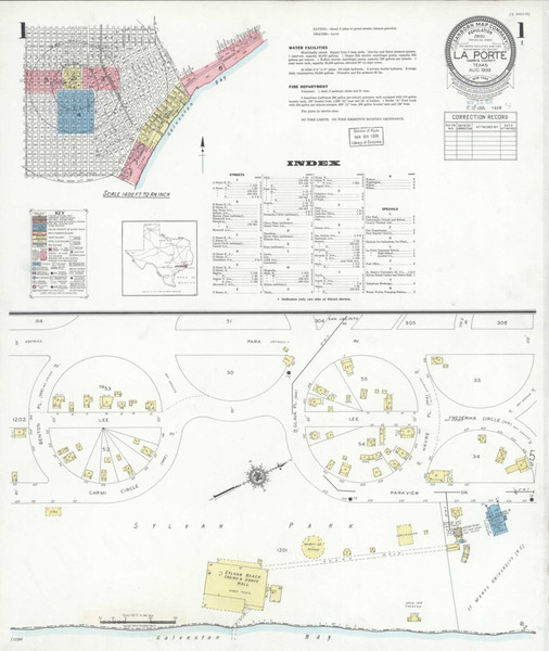 La Porte Texas 1939 - Fire Insurance Index - Old Map Reprint La Porte Texas 1939 - Fire Insurance Index - Old Map Reprint