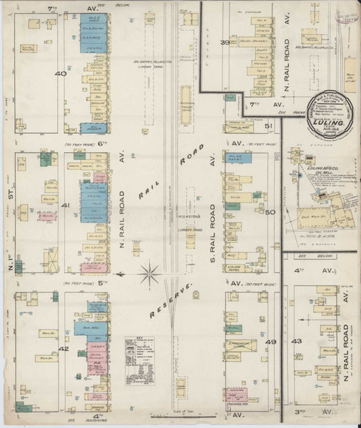 Luling Texas 1885 - Fire Insurance Index - Old Map Reprint Luling Texas 1885 - Fire Insurance Index - Old Map Reprint